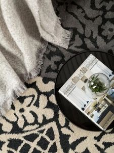 Nesta charbon de bois/Beige 200x280 cm tapis en laine le plus populaire pile coupée moderne pour salle à manger chambre salon pour Hall/entrée - Product Image 4