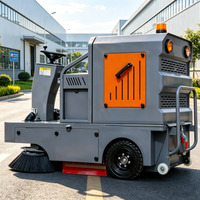Balayeuse électrique autoportée compacte ZMT E-101 S16, efficacité 8000/h, bac à déchets 160L pour usage commercial intérieur/extérieur