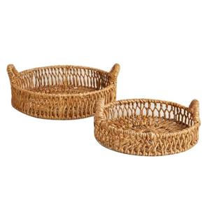 Panier de fruits en bois de bambou de forme ronde de fruits de style unique Panier en bois de bambou pour panier d'utilisation multifonctionnel - Product Image 3