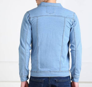 OEM Denim Jeans Jackets for Men With Full Customization / Custom Sport Style Men's Jeans Jacket for Outdoor Wear - Product Image 2