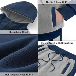 Conjuntos Deportivos Unisex Personalizados, Ajustados, Transpirables, de Talla Grande, para Correr y Hacer Ejercicio, para Adultos, 100% Algodón, Ropa Deportiva de Invierno para Hombre - Product Image 6