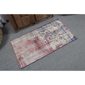 Alfombra de 1.9x3.4 pies, Alfombra Turca Pequeña, Alfombra Persa Roja - Product Image 2