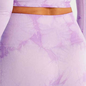 Mallas de LICRA/poliéster sólidas de cintura media para mujer, sin costuras, elásticas, transpirables, ecológicas, de secado rápido, para gimnasio, entrenamiento, Fitness - Product Image 6