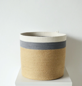 Wholesale Custom Design <b>Jute</b> Natural Cylinder Eco Friendly Bag Natural Products Flower Pots <b>Jute</b> Braided Reusable <b>Basket</b> bag - Product Image 6
