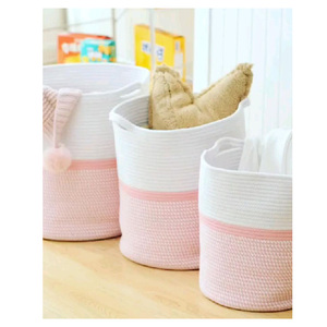 Cestas coloridas tejidas a mano de yute y algodón de calidad superior de Venta caliente Nuevo diseño para técnicas tejidas para el hogar y hoteles - Product Image 6