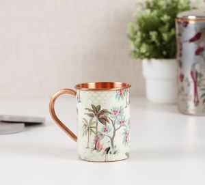 แก้วน้ำทองแดงแท้ธรรมชาติ ขนาดใหญ่ รักษ์โลก ผิวสัมผัสแบบตอกลาย เหมาะสำหรับน้ำมะนาวและเครื่องดื่มเพื่อสุขภาพ ราคาขายส่ง - Product Image 3