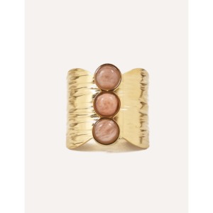 Anello moda YHL R05 in acciaio inox con pietra naturale madreperla Color G madreperla - Product Image 2