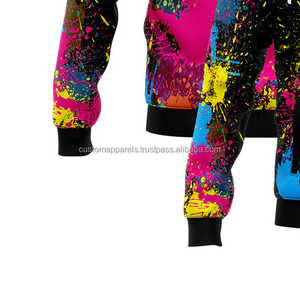 Chaqueta universitaria personalizada para ferias comerciales, cuello alto, con logotipo de decoración bordada en la parte delantera, para el diseño de fiestas - Product Image 5