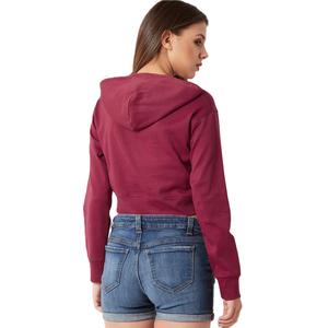 Sweat-shirt à capuche à manches longues avec logo personnalisé pour femmes, haut court thermique décontracté, style Street-Wear pour l'hiver - Product Image 3