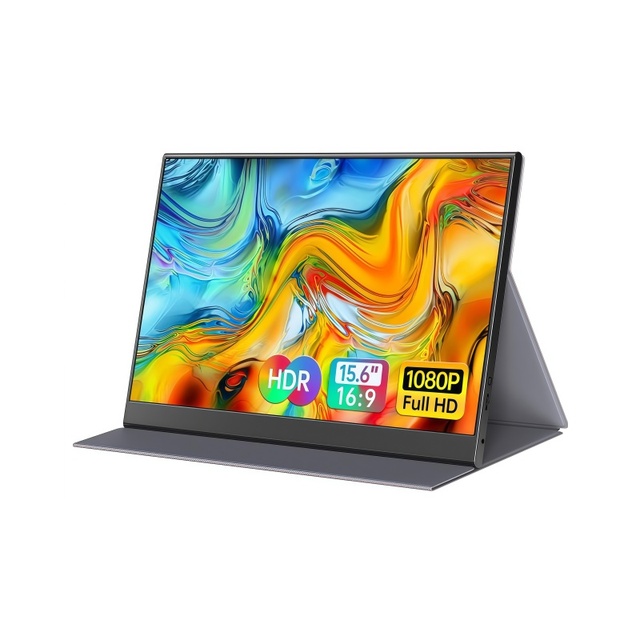 15.6inch Portable Monitor,1080P Second External Monitor for Laptop,Mac Phone,PS,Xbox,Ultra-Thin Gaming Display/Smart Cover