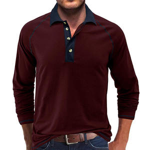 Chemise à manches longues pour homme, logo personnalisé, couleur unie, style européen américain, tissu jersey polyester/coton, impression numérique - Product Image 4