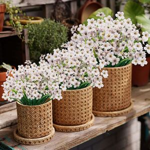 Low Price <b>Smart</b> <b>Pots</b> & <b>Planters</b> Garden Decor Rattan <b>Planter</b> with Iron Stand Large Floor Standing Black Stand - Product Image 5