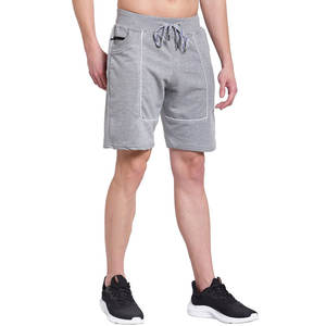 Short de survêtement à séchage rapide personnalisé pour hommes taille élastique vêtements de sport décontractés anti-rides shorts de course solides toile d'usine - Product Image 2