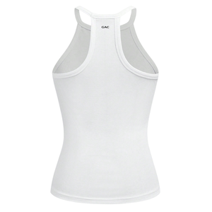 เสื้อกล้ามรัดรูปทรง Racerback สำหรับผู้หญิง ผ้าถักยืดได้ ใส่สบาย ระบายอากาศดี เหมาะสำหรับใส่ในชีวิตประจำวัน สีขาว - Product Image 2