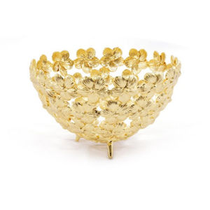 Metal plateado de la mejor calidad con acento floral, cuenco para servir ensalada, cuenco decorativo elegante para servir frutas al precio más barato - Product Image 4