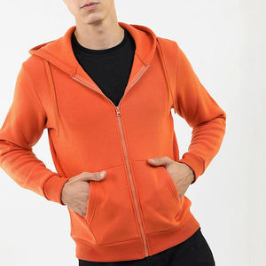 Sweat-shirts à capuche en molleton français surdimensionnés personnalisés pour hommes, imprimés en relief, 100% coton, sweat-shirts à capuche décontractés à fermeture éclair pour hommes - Product Image 5