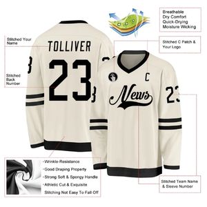 Maillot de hockey pour hommes et femmes, maillot d'entraînement de hockey, haut d'entraînement d'équipe de patinoire # 00 S-3XL - Product Image 2