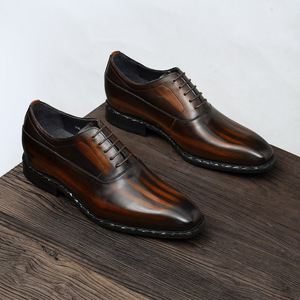 Chaussures Oxford en cuir pour homme, classiques, formelles, à lacets, résistantes à l'usure, chaussures habillées - Product Image 1