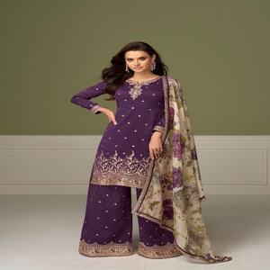 ผ้าไหม shimar พร้อมชุดปักลายสำหรับผู้หญิงแฟชั่นช้อปปิ้งออนไลน์สำหรับผู้หญิงจากศัลยแพทย์เป็นครั้งคราว - Product Image 1