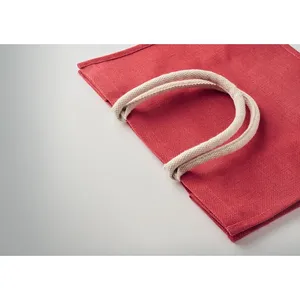 Borsa Promozionale Sostenibile AURA in Juta Laminata Ecologica per Merchandising - Product Image 1