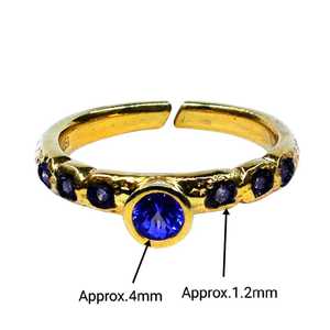 Anillo clásico de fiesta de boda con Esmeralda y diamantes chapados en oro de Plata de Ley 925 - Product Image 5