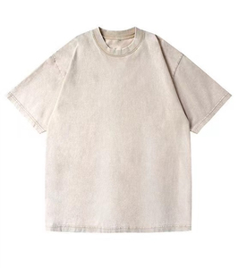 Camiseta personalizada de lavado ácido para hombre Trending 100% algodón largo con patrón impreso - Product Image 1