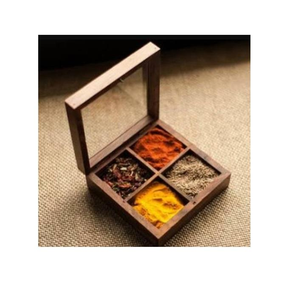 Boîte à épices carrée en bois artisanale de qualité supérieure, couleur personnalisée, utilisation en cuisine, dernier design, fournisseur en gros - Product Image 6
