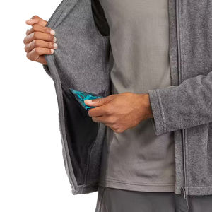 OEM fabricante personalizado manta Zip Up Bomber invierno cálido abrigo de lana Polar personalizado chaquetas para los hombres - Product Image 6