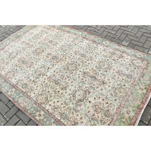 Alfombra Vintage, Alfombra Grande de 5.4x8.5 pies, Alfombra Verde Estilo Suroeste - Product Image 4