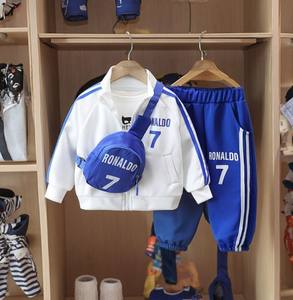 Traje deportivo de otoño para niños, nuevo conjunto deportivo informal de manga larga para niños con estampado de Letras a la moda, ropa de bebé para niños - Product Image 4