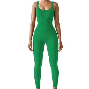 Breathable 2025 Sexy Sports Bra and <b>Leggings</b> Ribbed Leotard Gymnastic Girls Yoga Set for Women's Gym Fitness Workout Clothing - Product Image 1