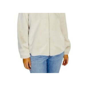 Giacca in Ecopelliccia Sami da Donna Sanctuary, Cappotto Lungo Beige Stile Vintage Blazer, Pelliccia di Volpe Sintetica Tinta con Stampa a Quadri e Bottoni - Product Image 3