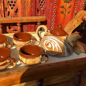 Wholesale Supply Colorful Glazed Ceramic Tea Kettle Set for <b>Home</b> Decor Kitchenware and <b>Gift</b> <b>Hampers</b> Available for Export Price - Product Image 2