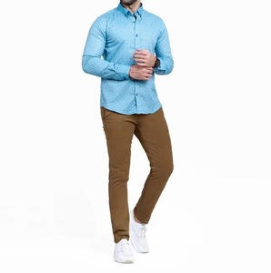 Precio al por mayor camisa de mezclilla de manga larga para los hombres logotipo personalizado camisa de mezclilla con camisas de manga larga de los hombres - Product Image 4