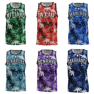 Gym Tank <b>Top</b> Aitutaki Cook Islands Palm Tree Print Tank <b>Top</b> Yellow Breathable Polyester Summer Casual Men's Sleeveless <b>Top</b> - Product Image 5