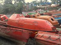 Gebrauchtes, vollständig geschlossenes Rettungsboot aus Fiberglas für den Export