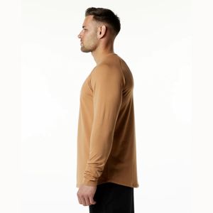 Camiseta de manga larga de rendimiento para hombre <span class=keywords><strong>Rust</strong></span>: Corte de manga de sillín para un ajuste cónico, comodidad mejorada - Product Image 4