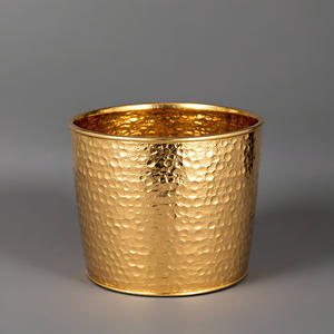 Luxe 6-Inch Dia Stylish Modern Hammered <b>Gold</b> Western Metal Aluminum Bowl Eco-Friendly for Home Office Decor Logo Acceptance New - Product Image 3