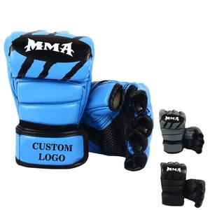 MMA Gants de sport en cuir noir de qualité supérieure Logo imprimé personnalisé Gants de boxe gagnants pour l'entraînement et le combat Vente en gros - Product Image 5