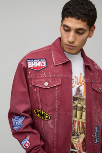 Chaqueta de Mezclilla Gruesa de Poliéster/Algodón con Cierre, Estilo Casual y Ecológico para Invierno, con Lavado Claro - Product Image 6