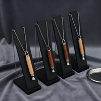 Bâton d'air aromatisé Arrêter de fumer Inhalateur Aromathérapie Respiration Méditation Aide Soins de santé Dispositif de collier en bois