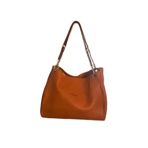 Elegant and spacious buffalo and calf leather bag with central zip For Ladies From Indian Manufacturer