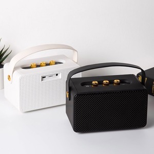 Altavoz Retro M8 con Carcasa <span class=keywords><strong>de</strong></span> Cuero Vintage, Perilla Giratoria, <span class=keywords><strong>Boombox</strong></span> Inalámbrico, Bajos Potentes, Dispositivo <span class=keywords><strong>de</strong></span> Música para Fiestas al Aire Libre, Proveedor <span class=keywords><strong>de</strong></span> Fábrica OEM - Product Image 3