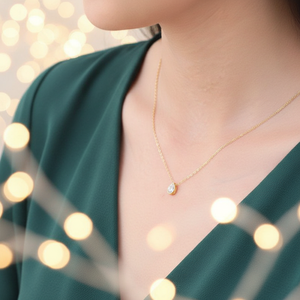 Collier pendentif Solitaire en argent sterling 925 réglable, avec moissanite poire de 0,50 carat, pour fiançailles, mariage, fête, délicat et glacé - Product Image 6