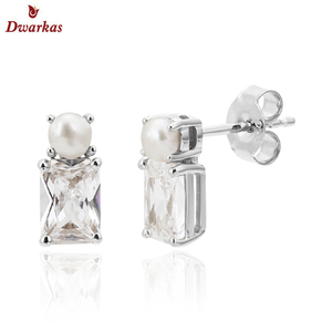 เครื่องประดับที่ดีที่กำหนดเอง925ต่างหูมุกเงินสเตอร์ลิงสำหรับผู้หญิงและเด็กผู้หญิงเครื่องประดับพลอยต่างหูขายส่งจำนวนมาก - Product Image 4