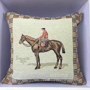 Sarung bantal gaya koboi barat sarung bantal Linen desain kustom sarung bantal Jacquard tenun sarung bantal bordir kustom - Product Image 2