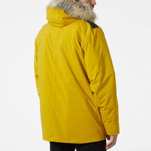 Chaqueta Parkas de hombre con logotipo personalizado Chaqueta de lona de invierno de talla grande de alta calidad con cuello con capucha - Product Image 4