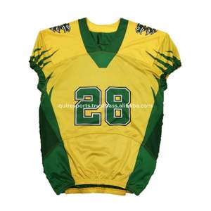 Vente en gros de maillots de football américain verts personnalisés pour hommes respirants en maille pour l'entraînement par sublimation vêtements de sport maillots de football américain - Product Image 5
