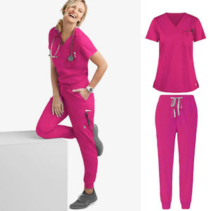 Uniformes médicos personalizados último diseño Jogger Cargo pantalones uniformes con logotipo hecho de cómodo Spandex sarga ropa de trabajo al por mayor - Product Image 5