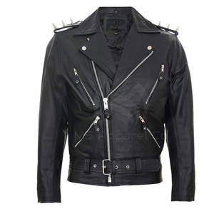 แจ็กเก็ตหนังแนวสตรีทสำหรับผู้ชายสีพื้นเป็นมิตรกับสิ่งแวดล้อมและระบายอากาศได้ดีคุณภาพระดับพรีเมียมออกแบบได้ตามต้องการสำหรับฤดูหนาว - Product Image 1